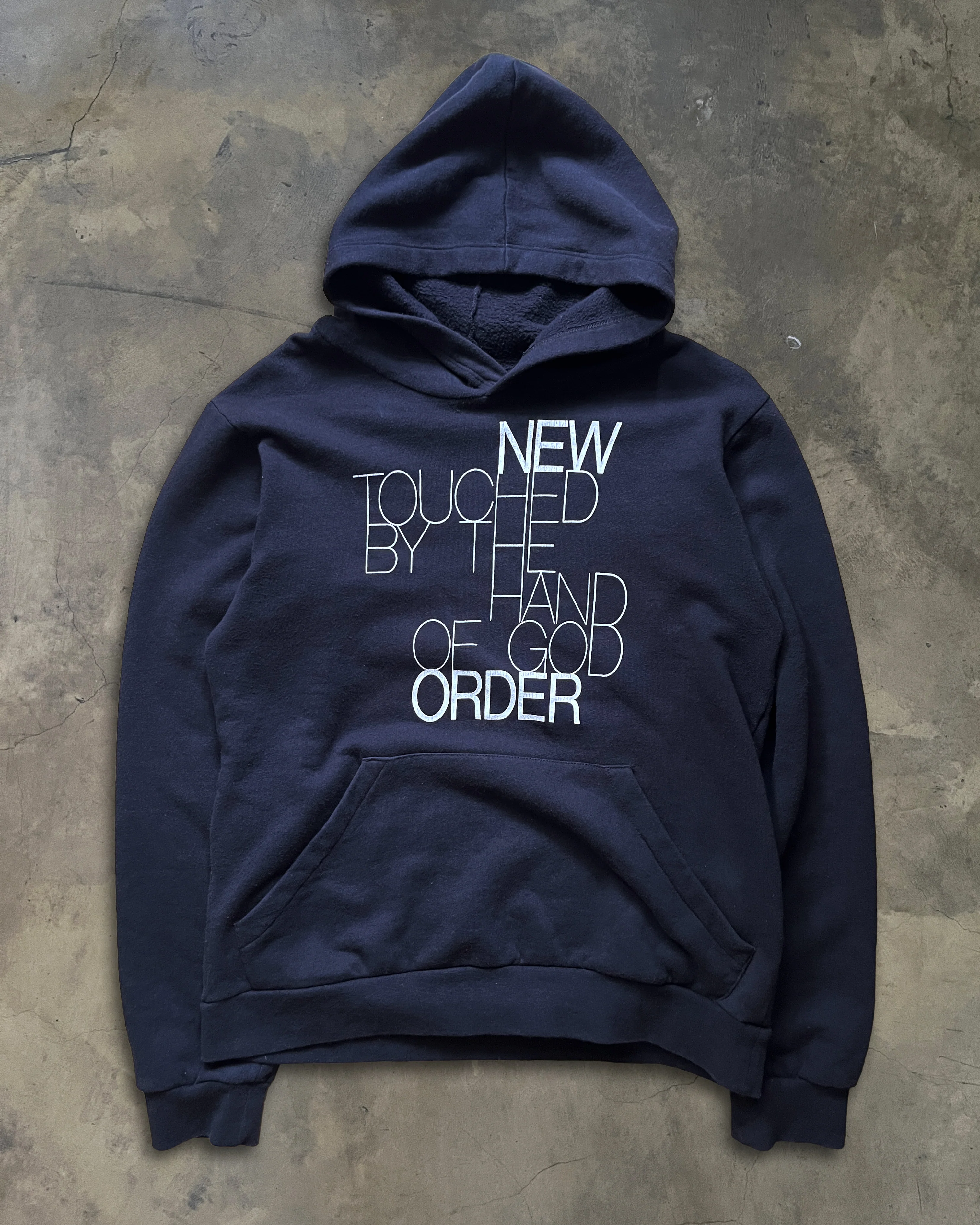 RAF SIMONS AW2003 "CLOSER" TOUCHED BY THE HAND OF GOD NEW ORDER HOODIE