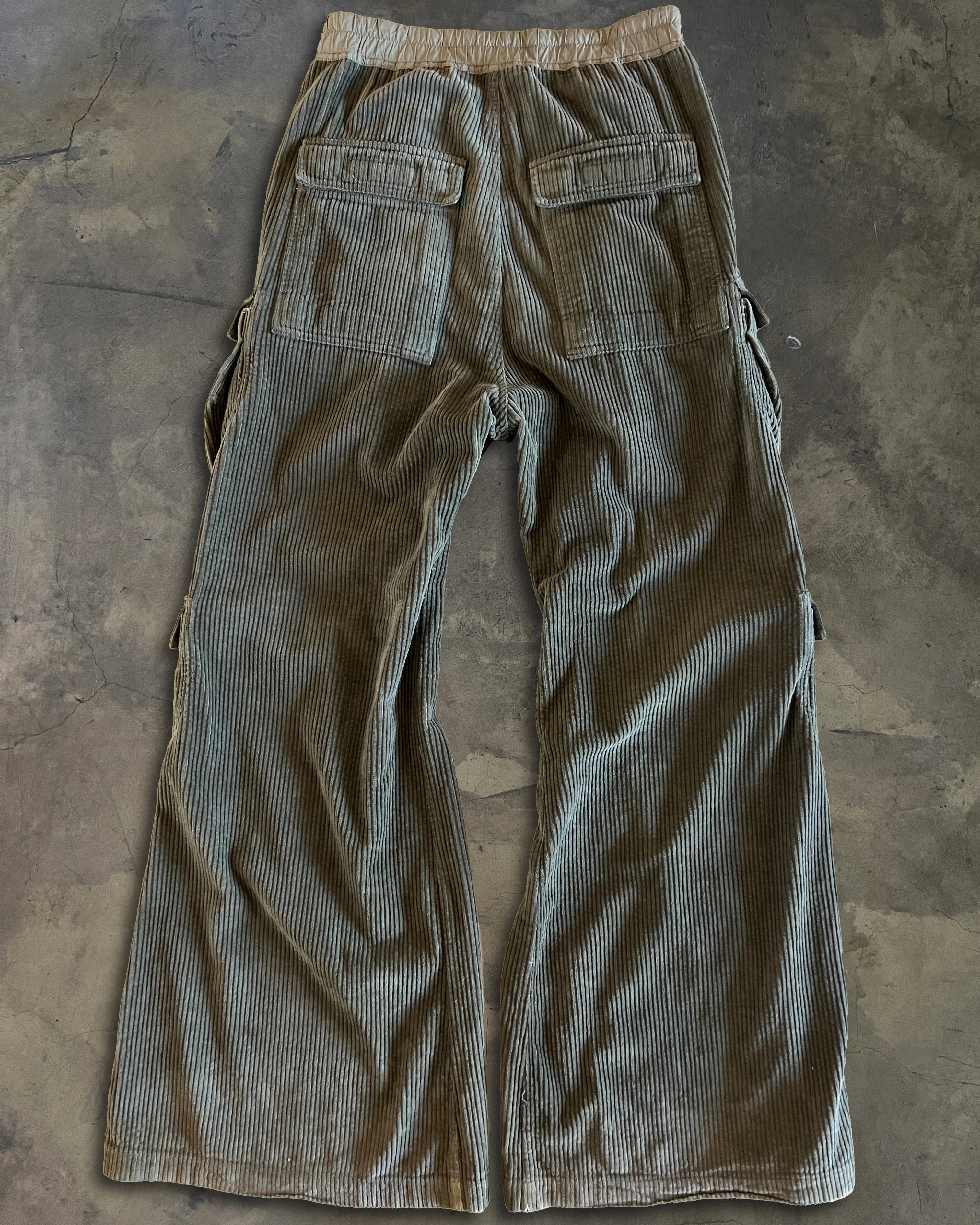RICK OWENS DRKSHDW FW2023 HEAVY CORDUROY CARGO BELA - Image 3
