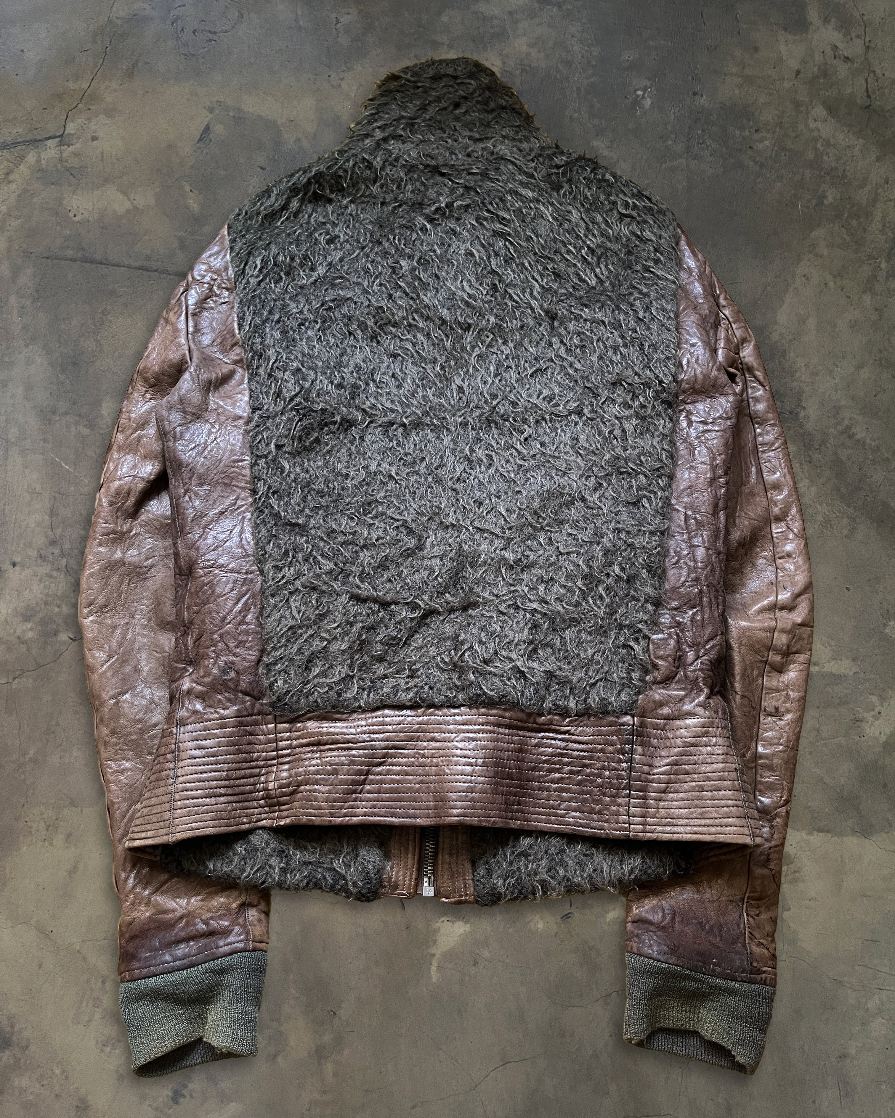 RICK OWENS FW2007 "EXPLODER" MOHAIR LAMBSKIN INTARSIA - Image 6