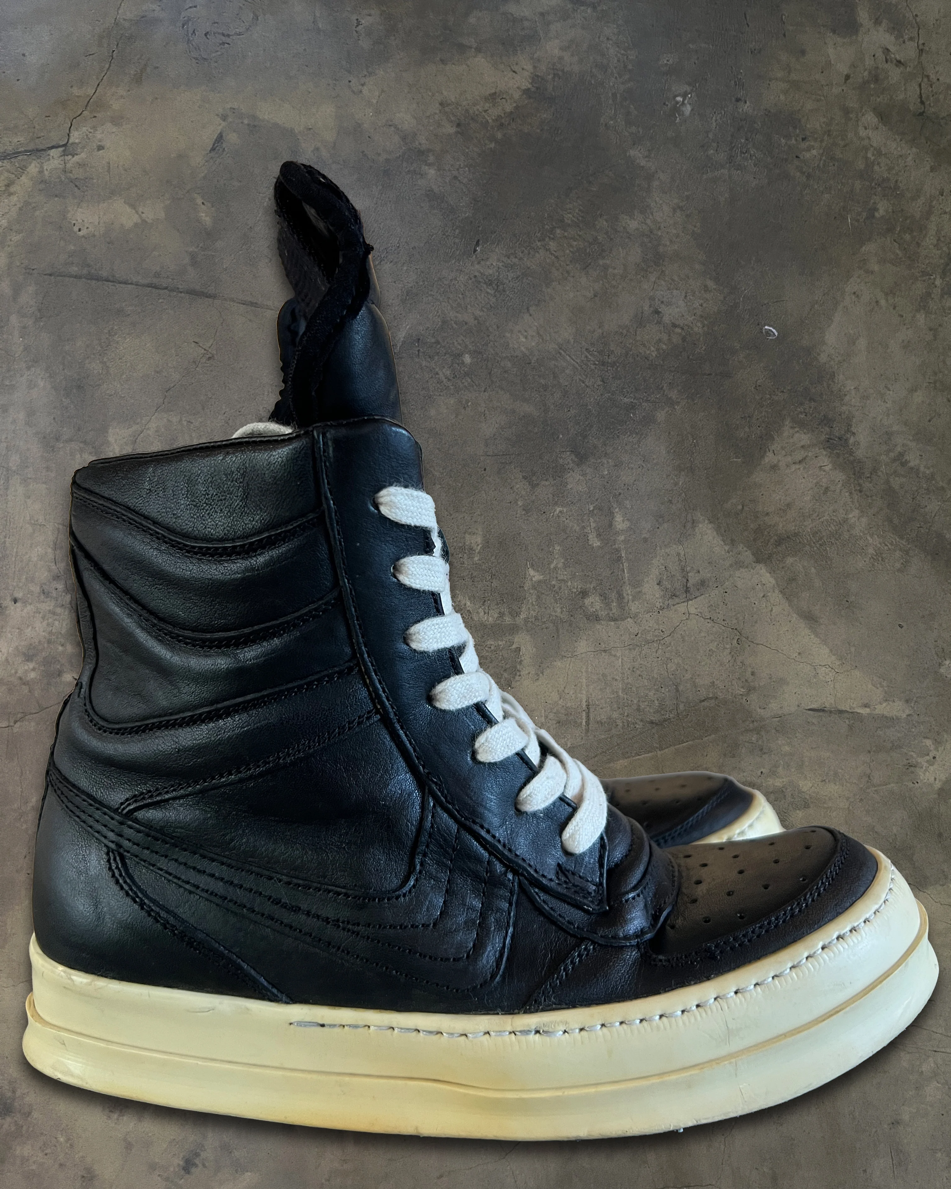 RICK OWENS SS2008 "CREATCH" LEATHER DUNKS - Image 4