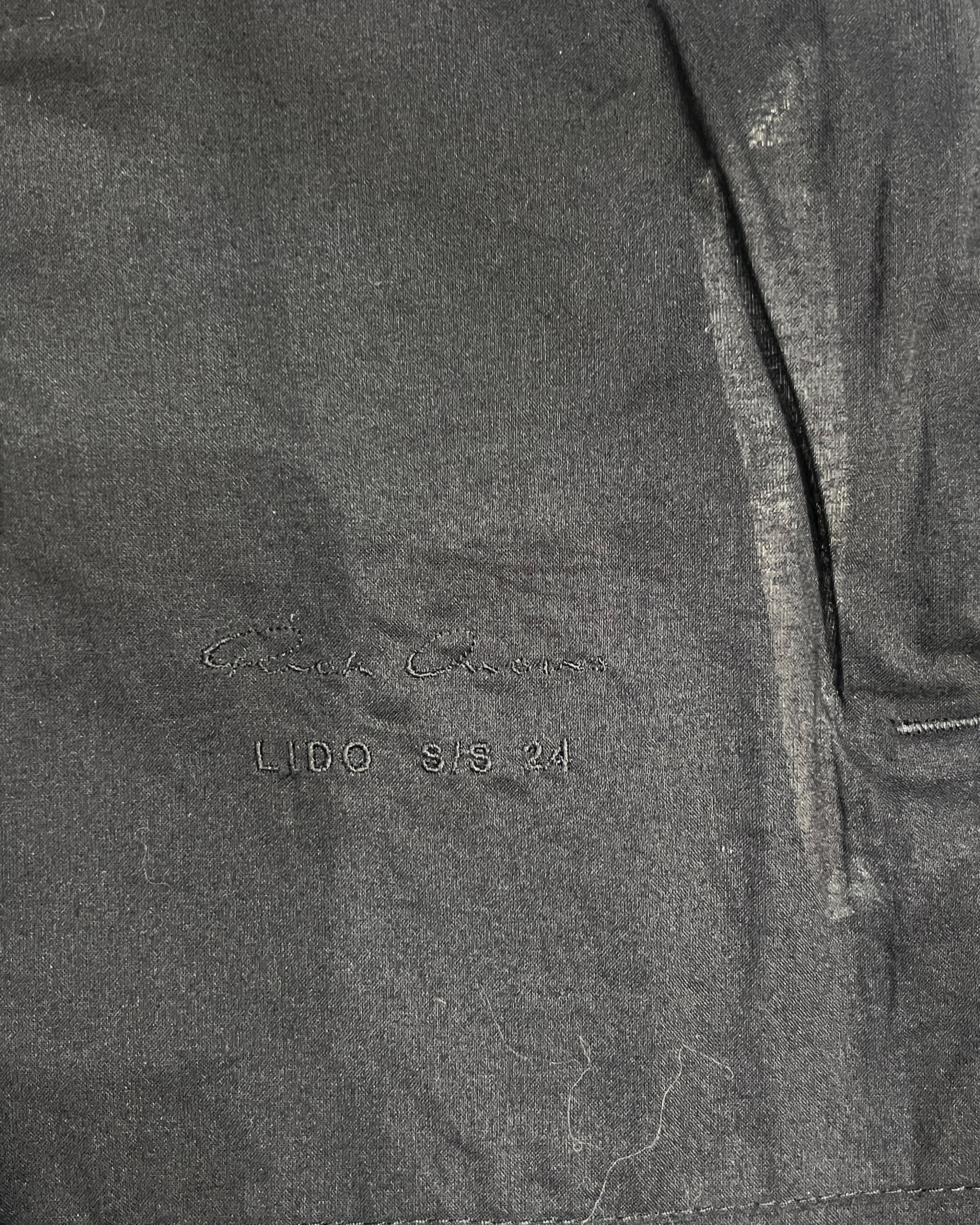 RICK OWENS SS24 "LIDO" LAMB LEATHER OVERSHIRT - Image 6