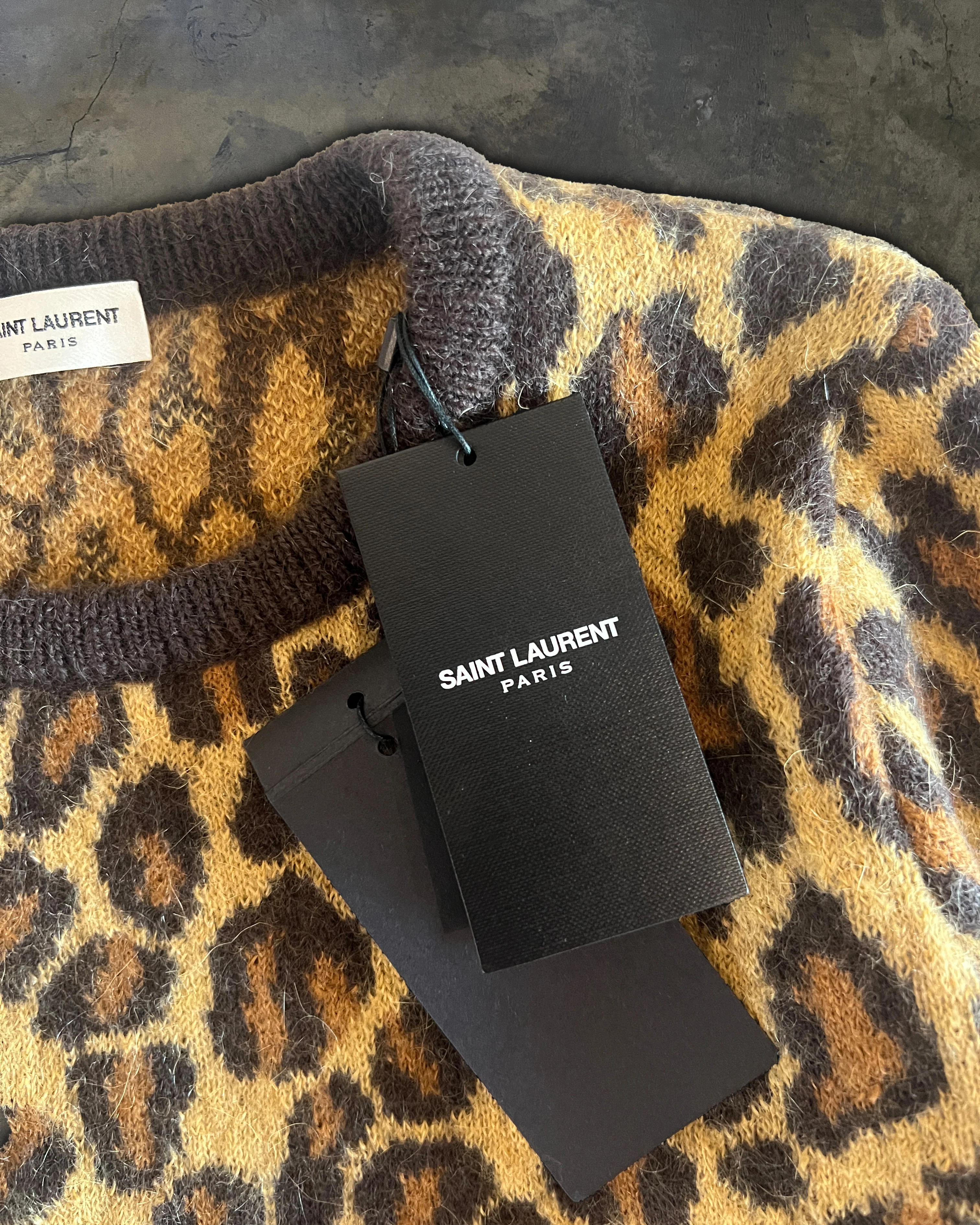 SAINT LAURENT AW2015 RUNWAY LEOPARD MOHAIR BLEND SWEATER - Image 3