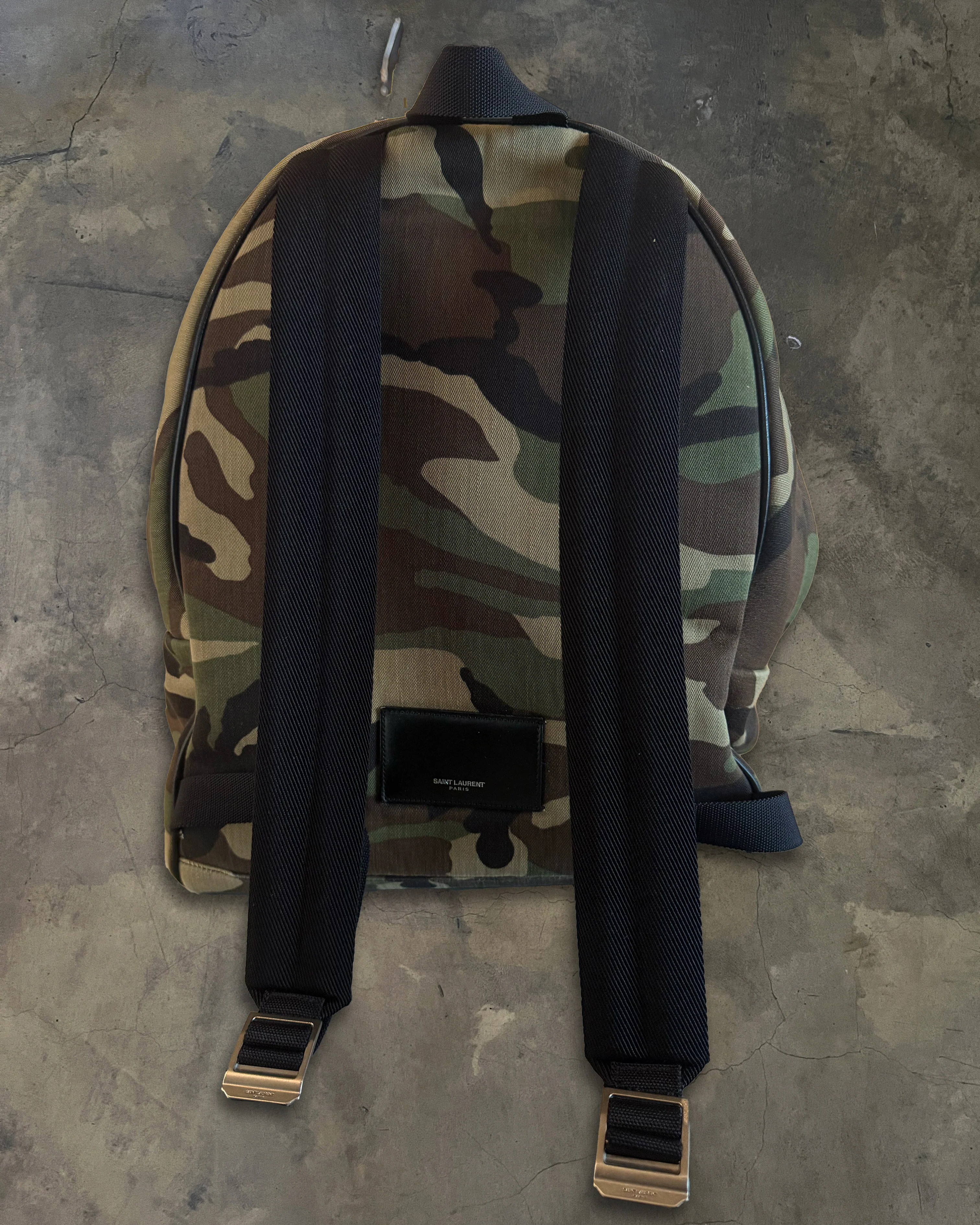 SAINT LAURENT CAMO STUDDED BACKPACK - Image 3
