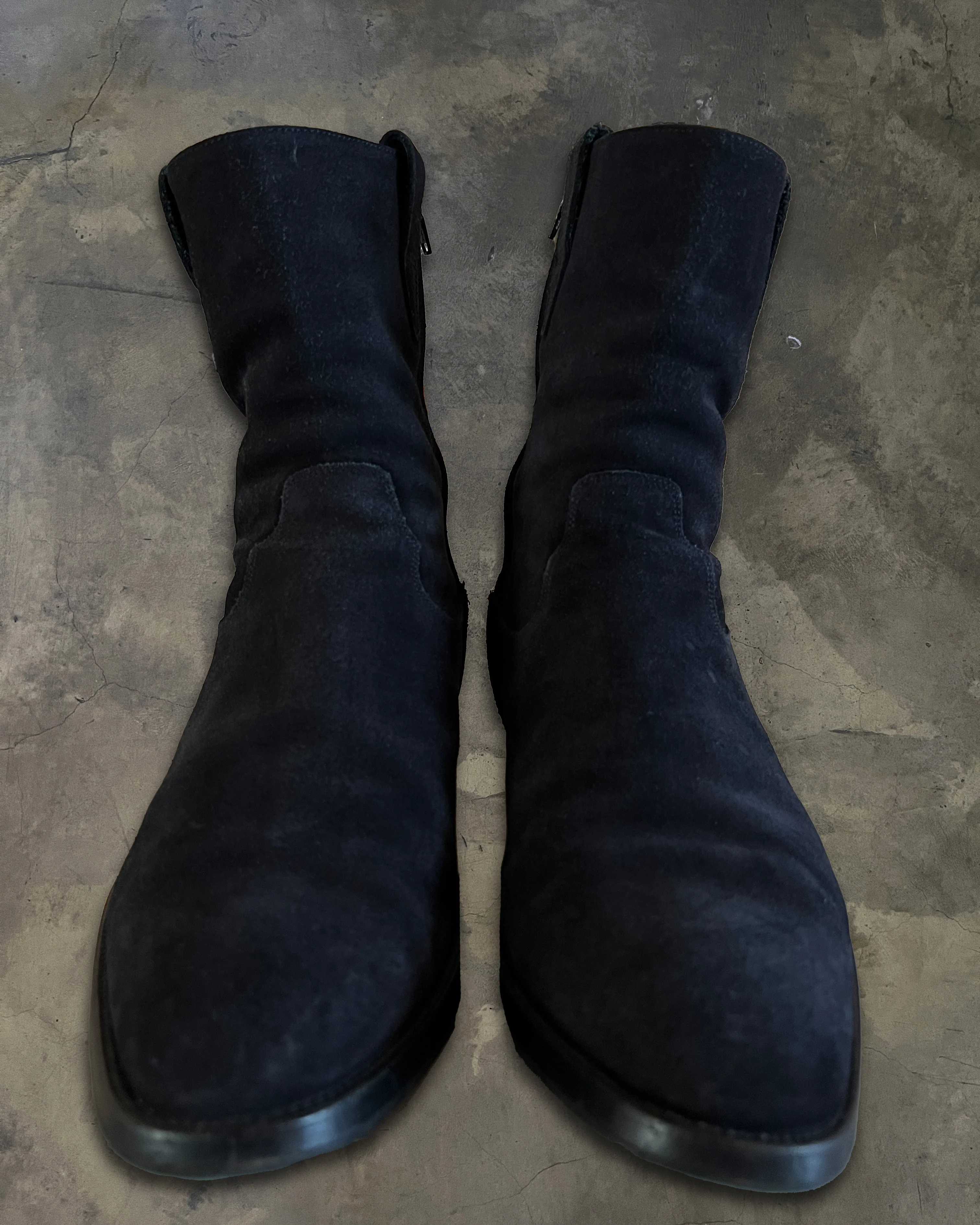 SAINT LAURENT FW2013 SUEDE COWBOY BOOTS - Image 2