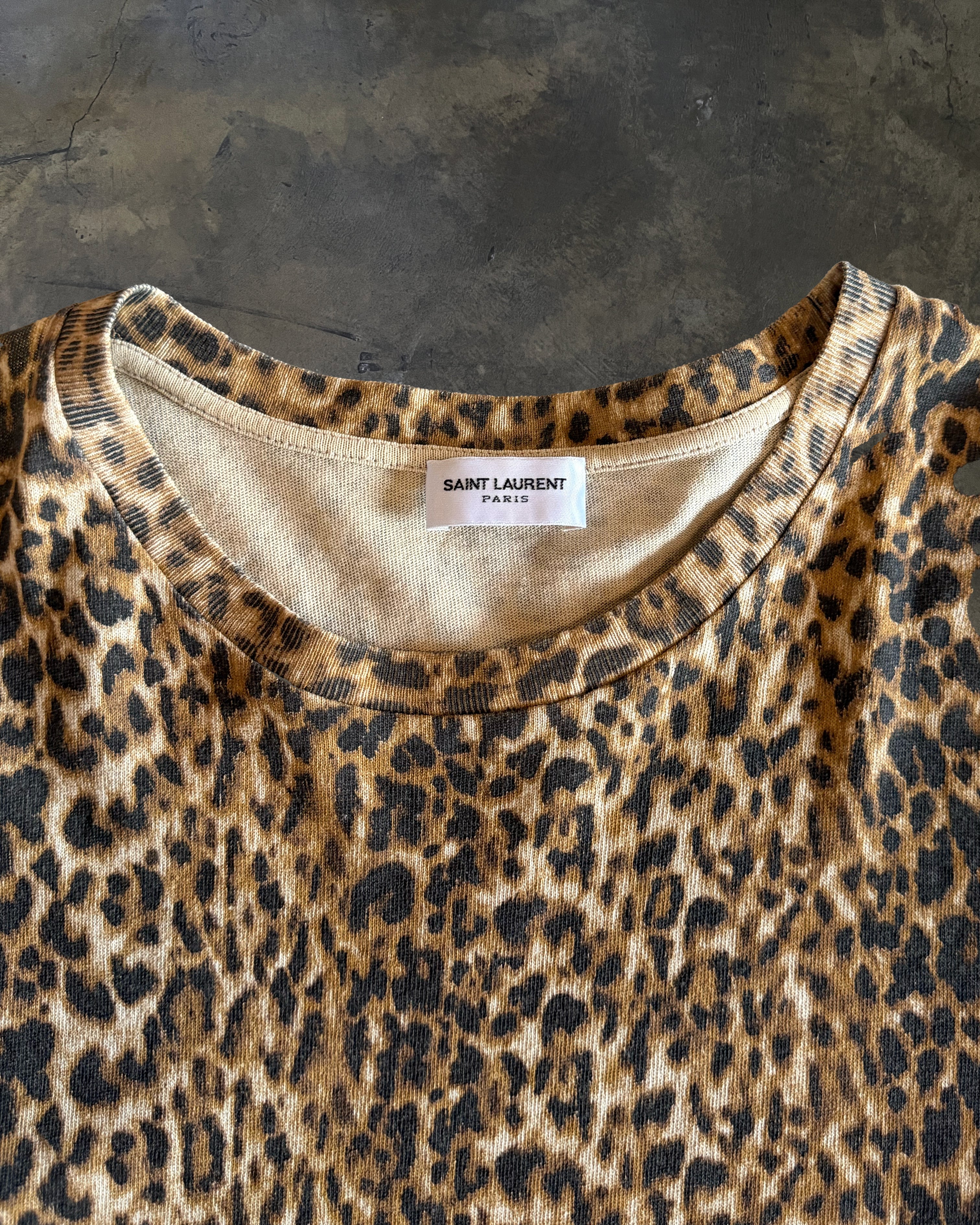 SAINT LAURENT FW2020 ANIMALIER CHEETAH TEE - Image 2
