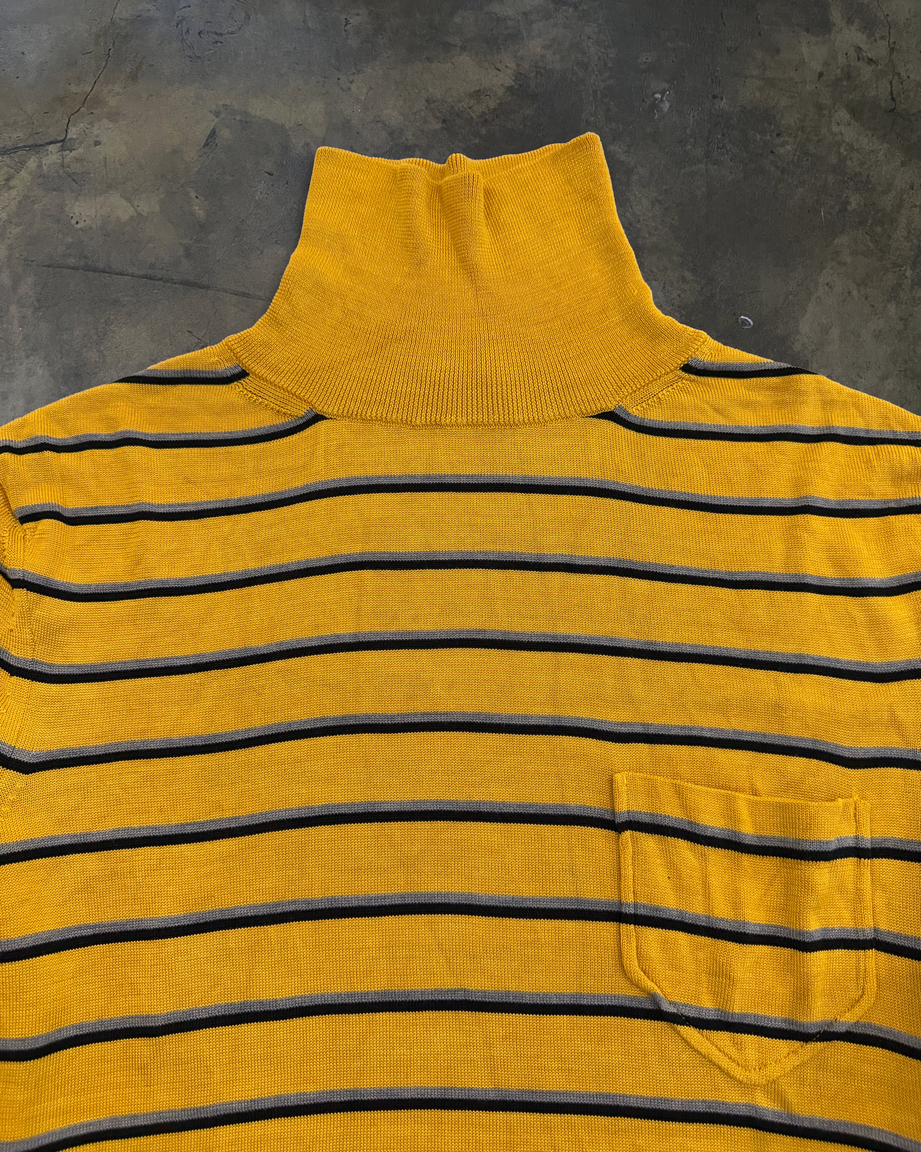 SAINT LAURENT SS2014 RUNWAY SHORT SLEEVE STRIPED TURTLENECK - Image 2
