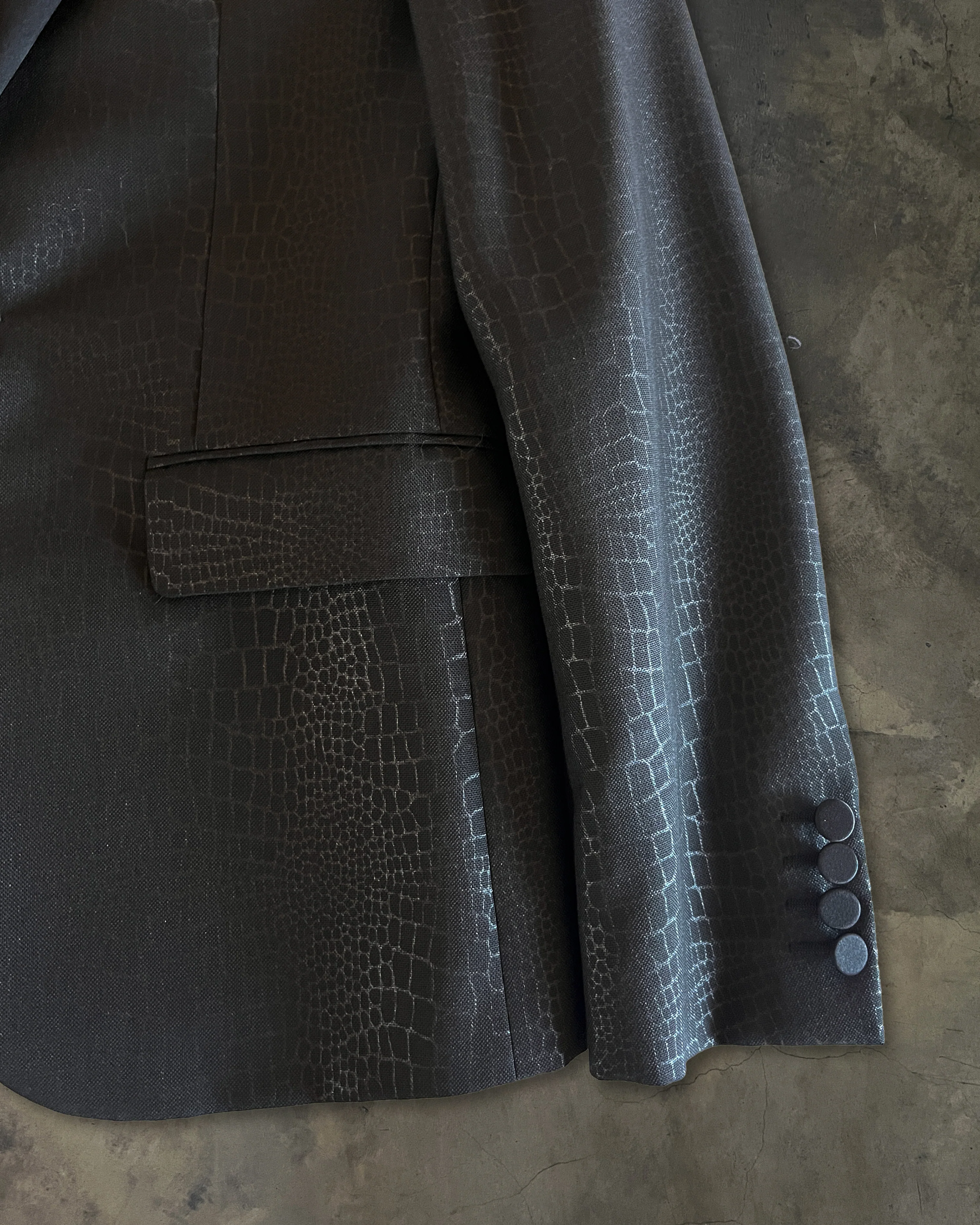 SAINT LAURENT AW2014 CROC PRINT LE SMOKING JACKET - Image 5