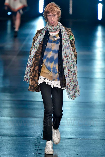 SAINT LAURENT SS2016 RUNWAY THRASHED TIE-DYE SWEATER - Image 9