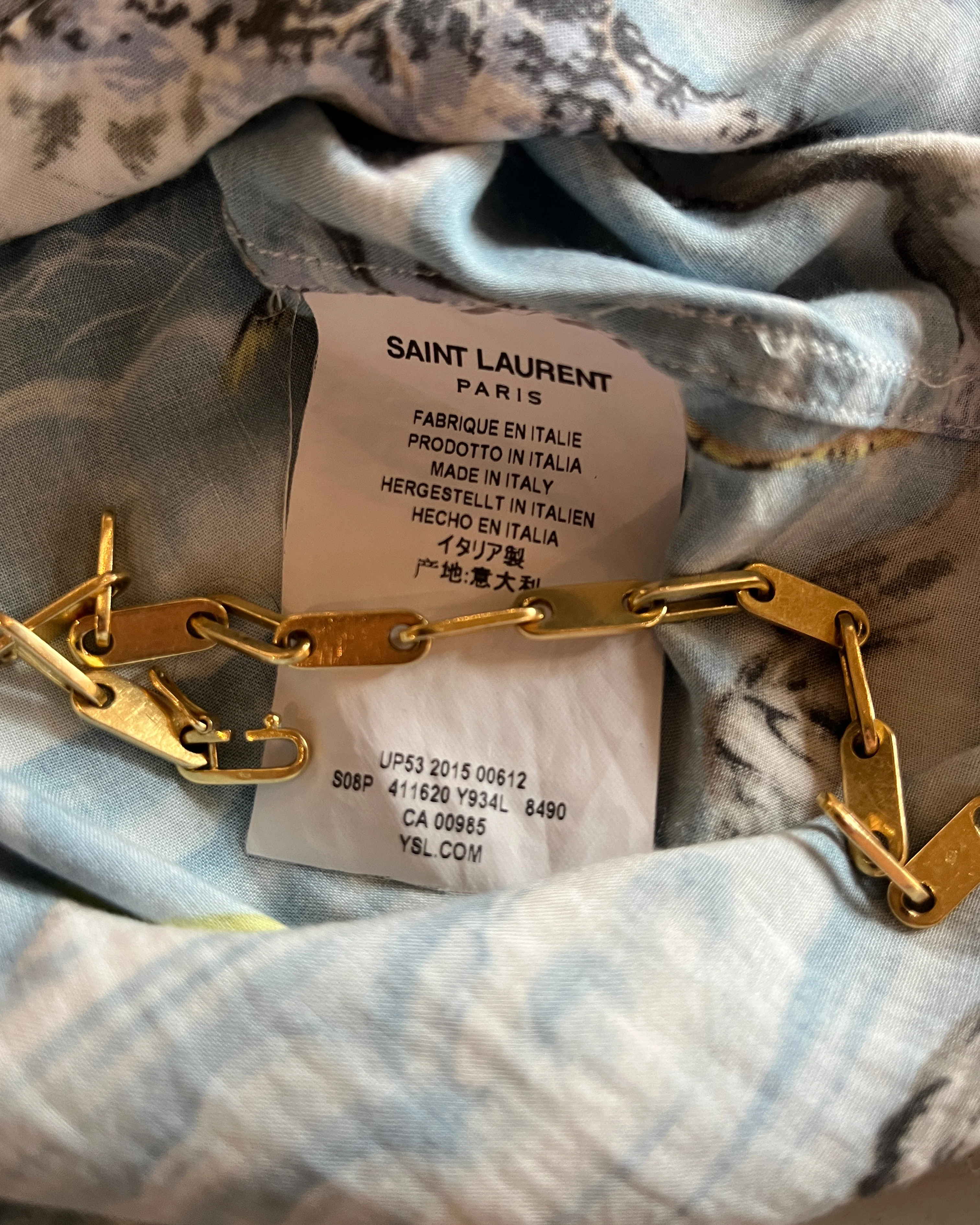 SAINT LAURENT SS2016 "SURF SOUNDS" RUNWAY LONG SLEEVE BUTTON-UP - Image 7