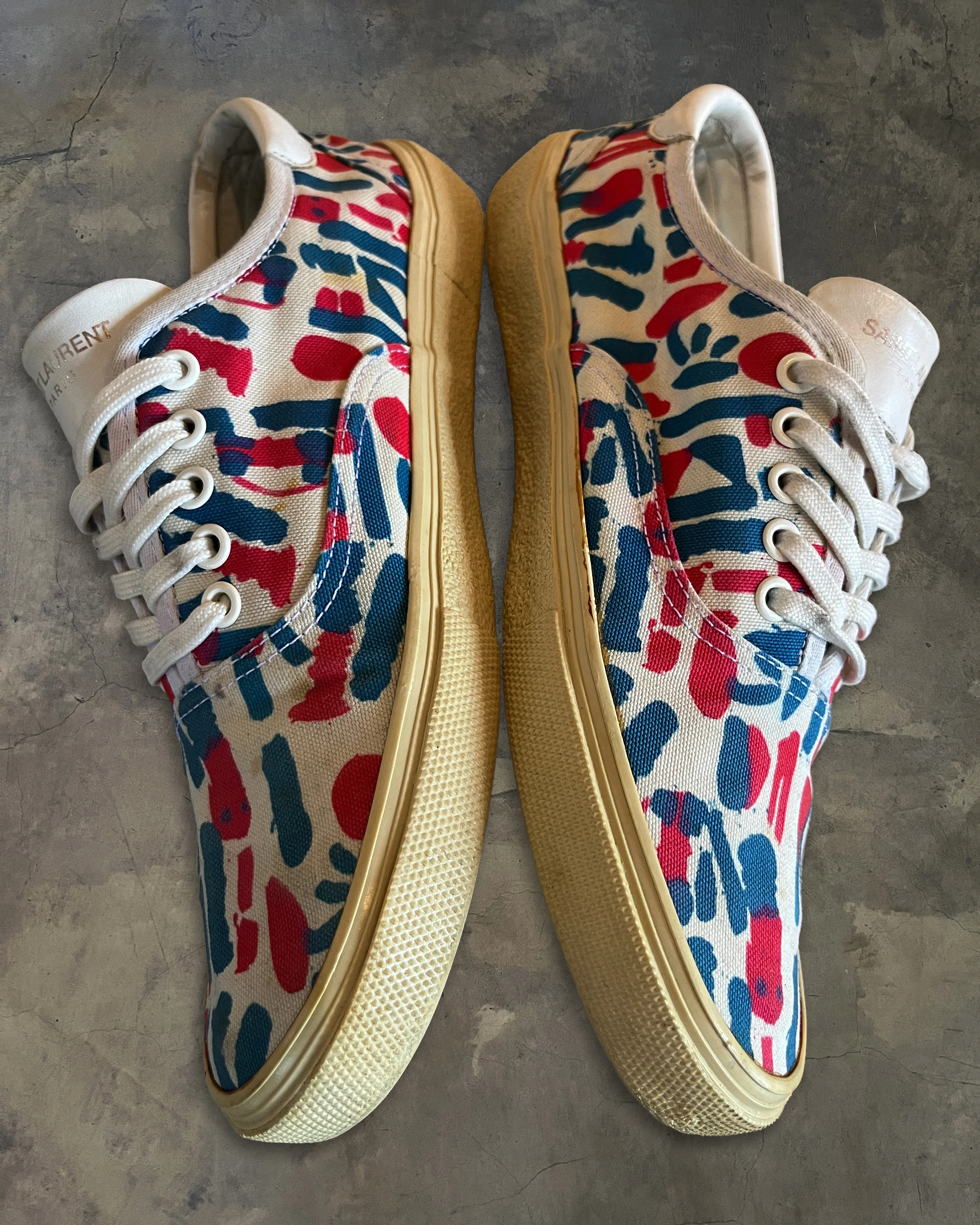 SAINT LAURENT X MATT CONNORS PRINTED CANVAS SKATE SNEAKERS - Image 3