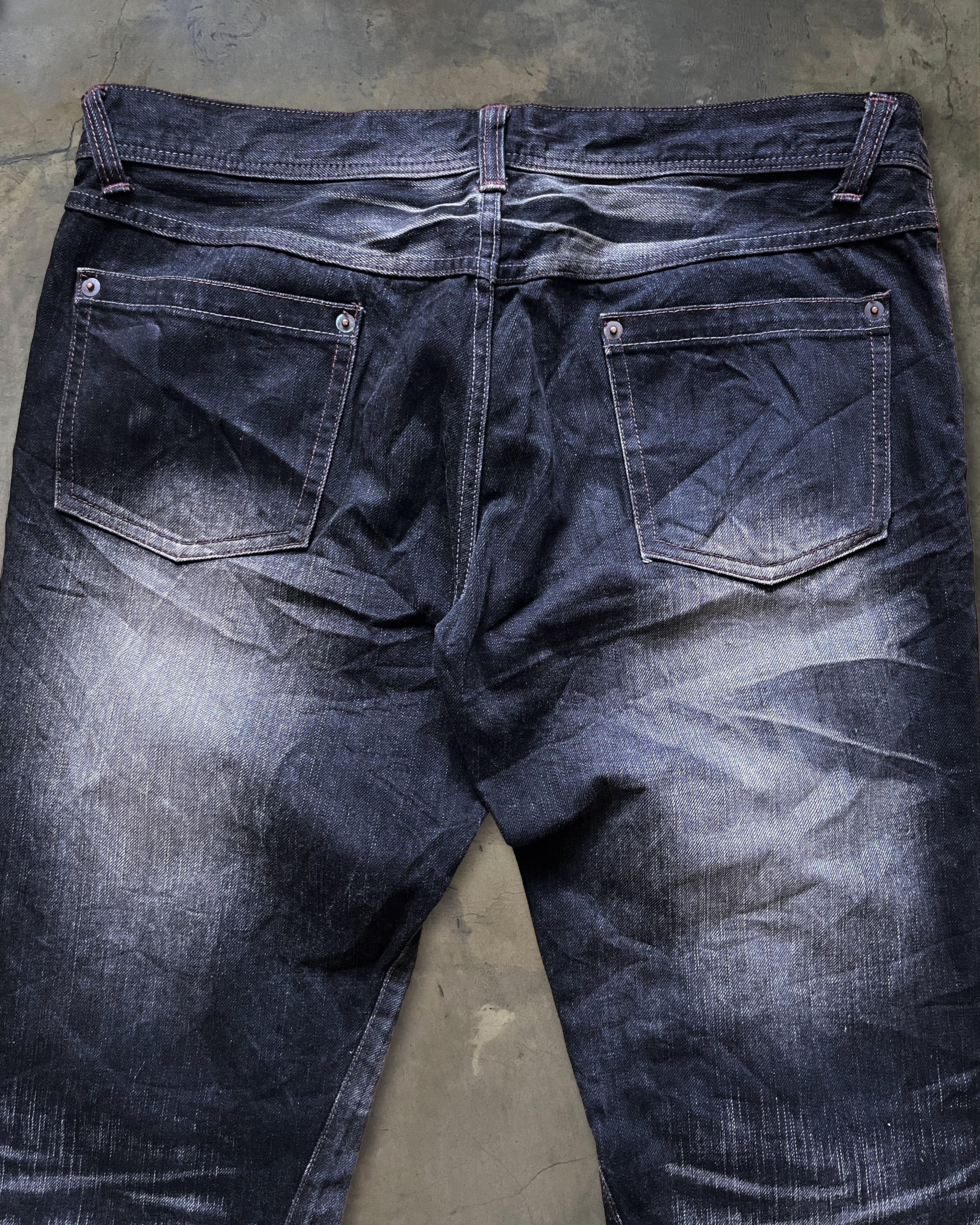 SCHLUSSEL WIDE CUT DISTRESSED DENIM - Image 8