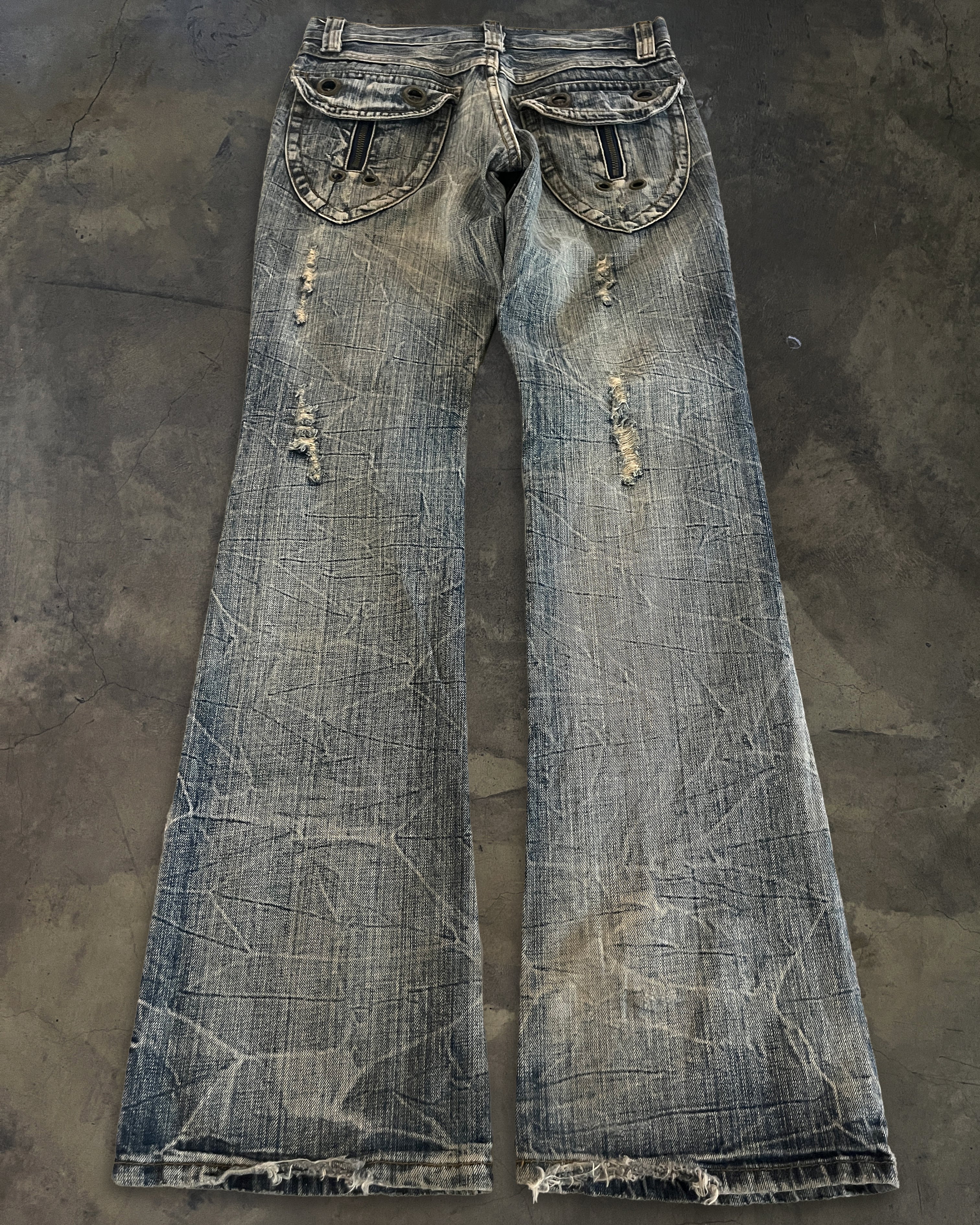 SEMANTIC DESIGN HONEYCOMB FLARED DENIM - Image 4