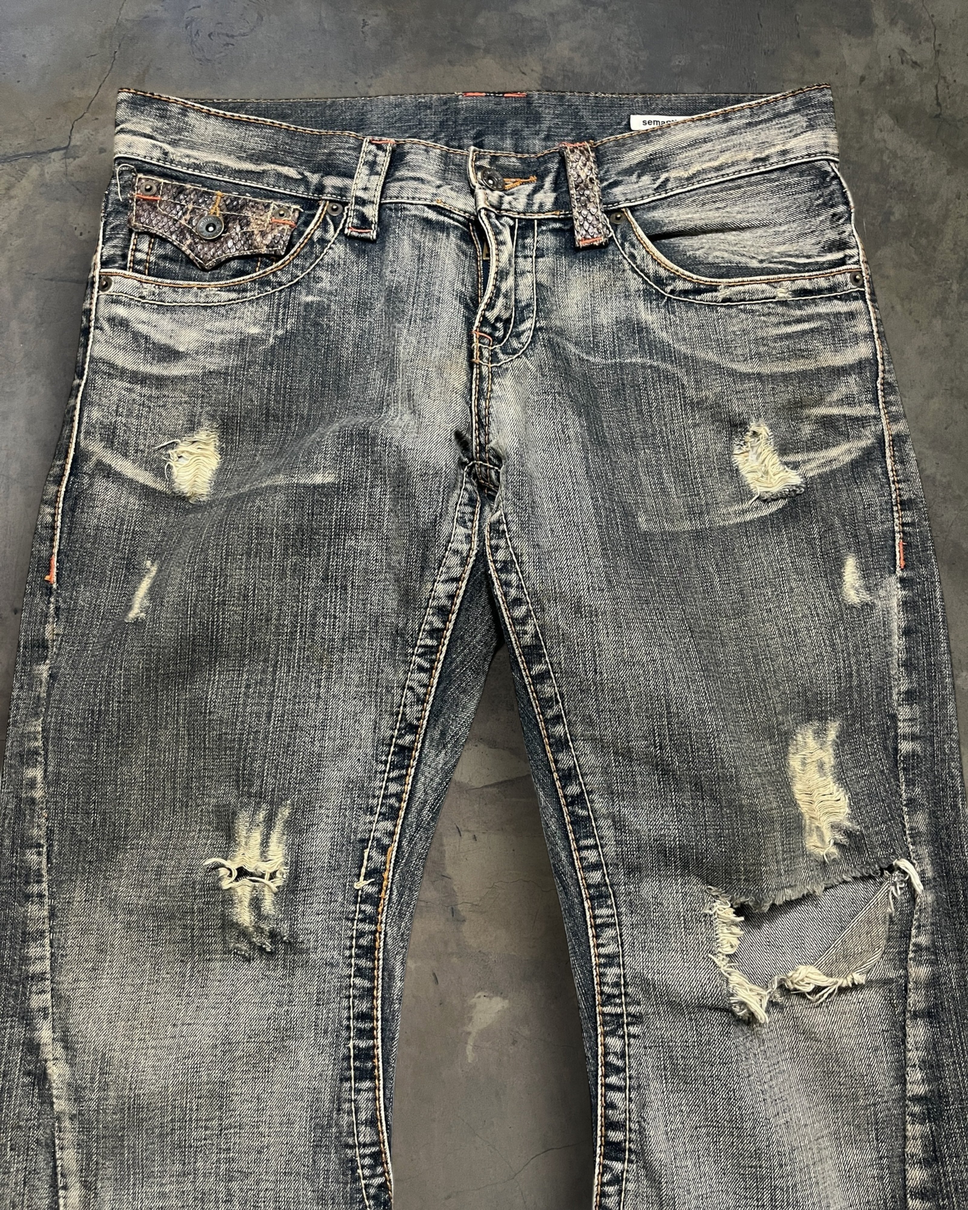 SEMANTIC DESIGN SNAKESKIN DENIM - Image 2