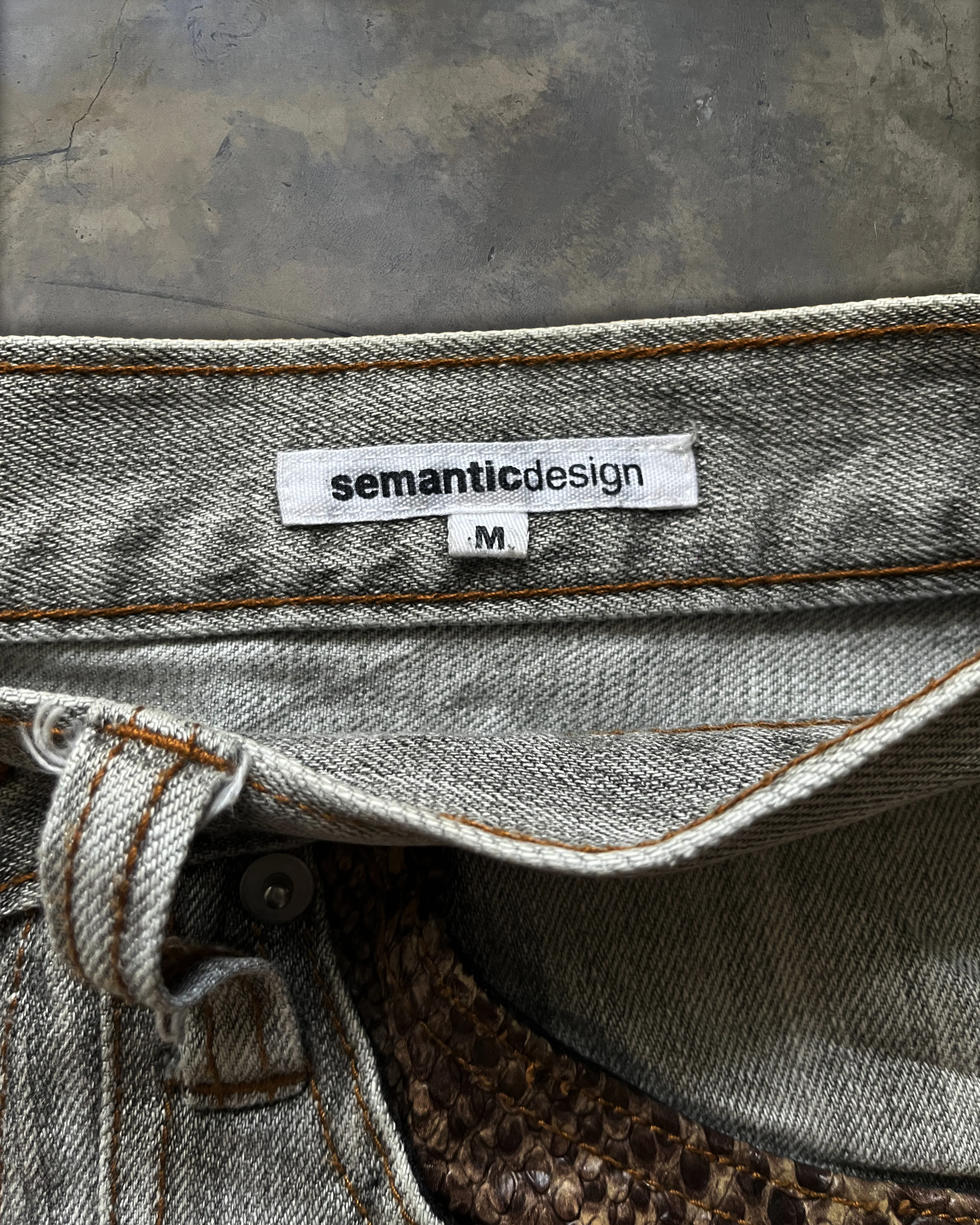 SEMANTIC DESIGN WASHED SNAKESKIN DENIM ★★★ - Image 6