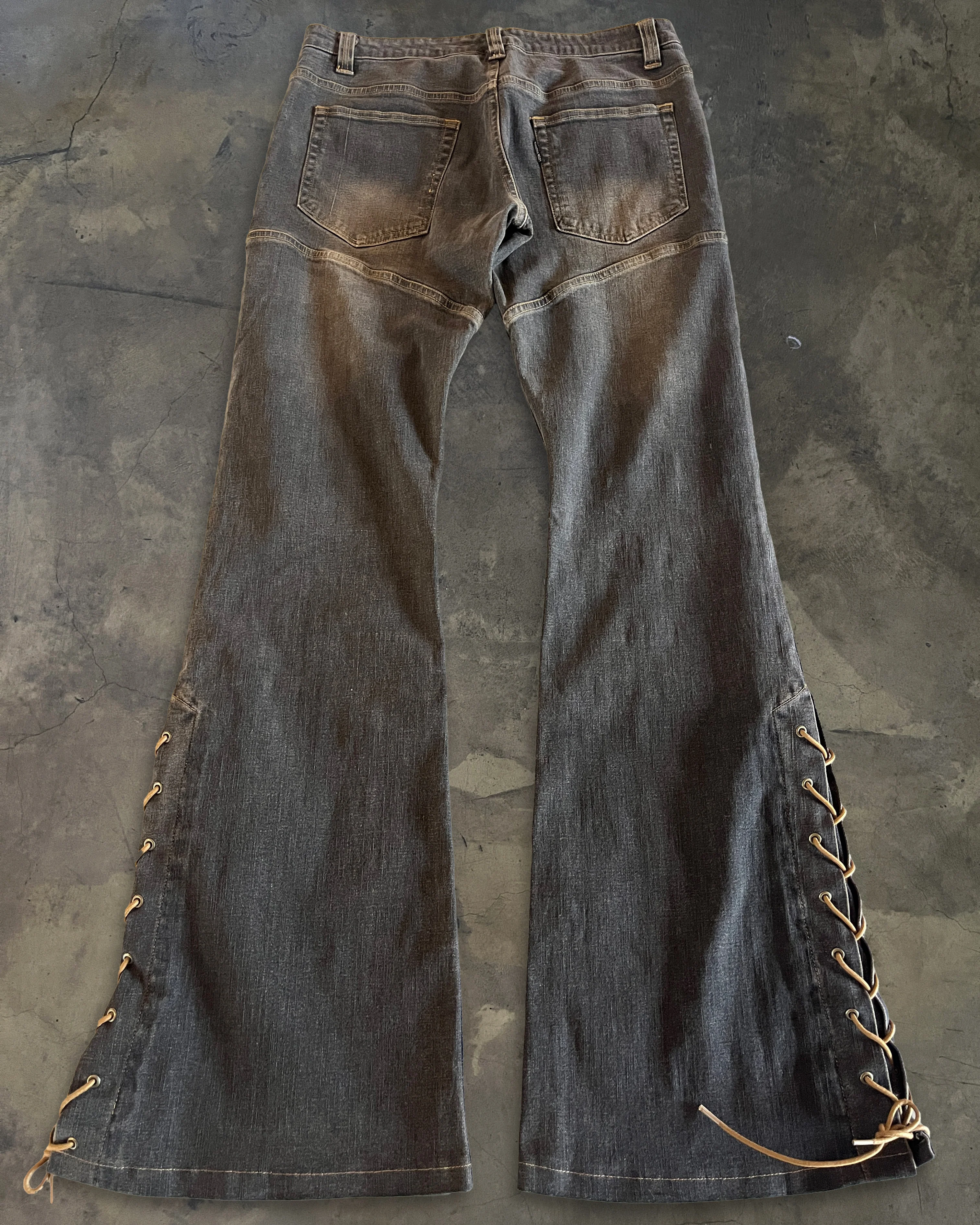 TORNADO MART LACE UP FLARED DENIM - Image 4