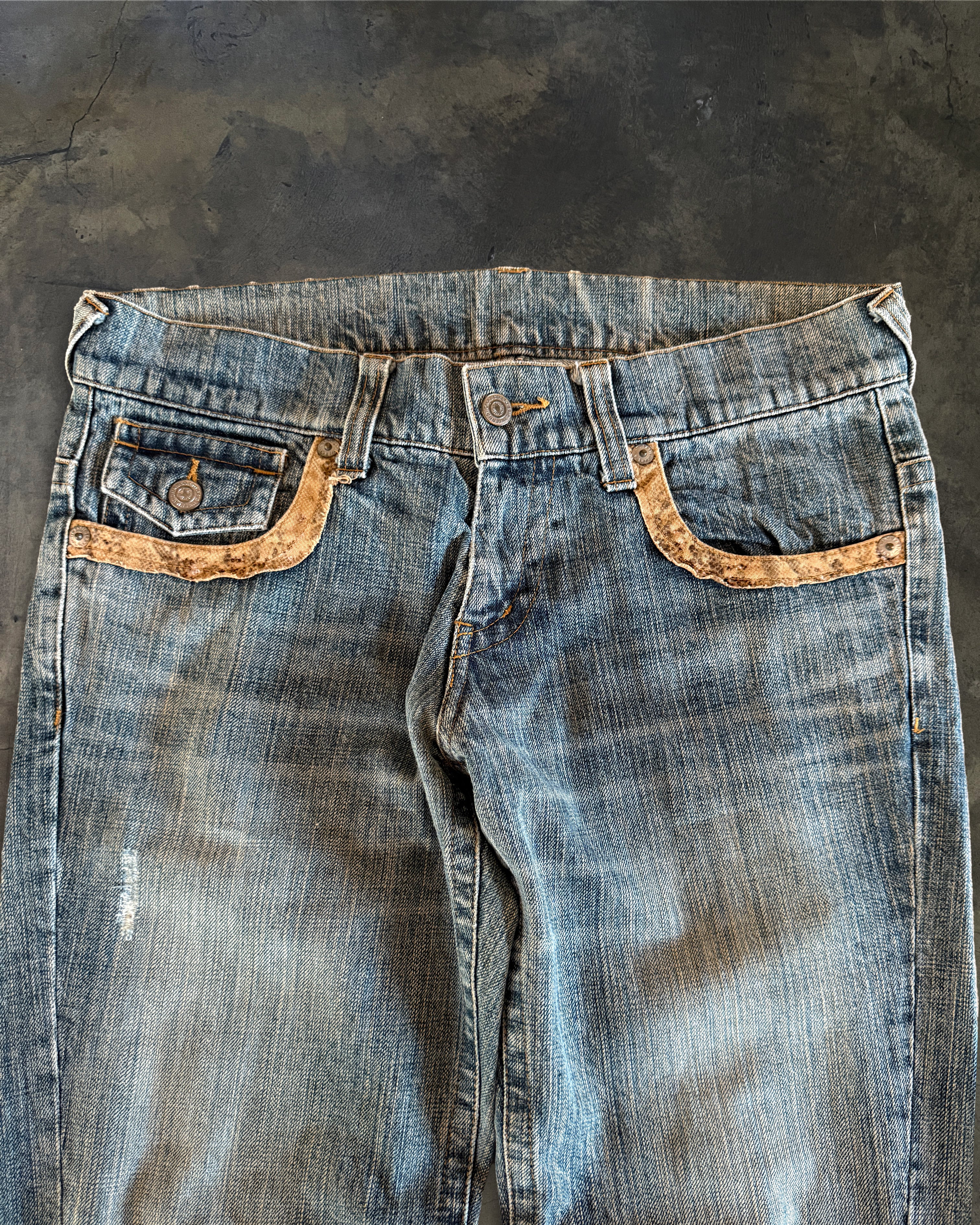 TORNADO MART SNAKE TRIM FLARED DENIM - Image 2