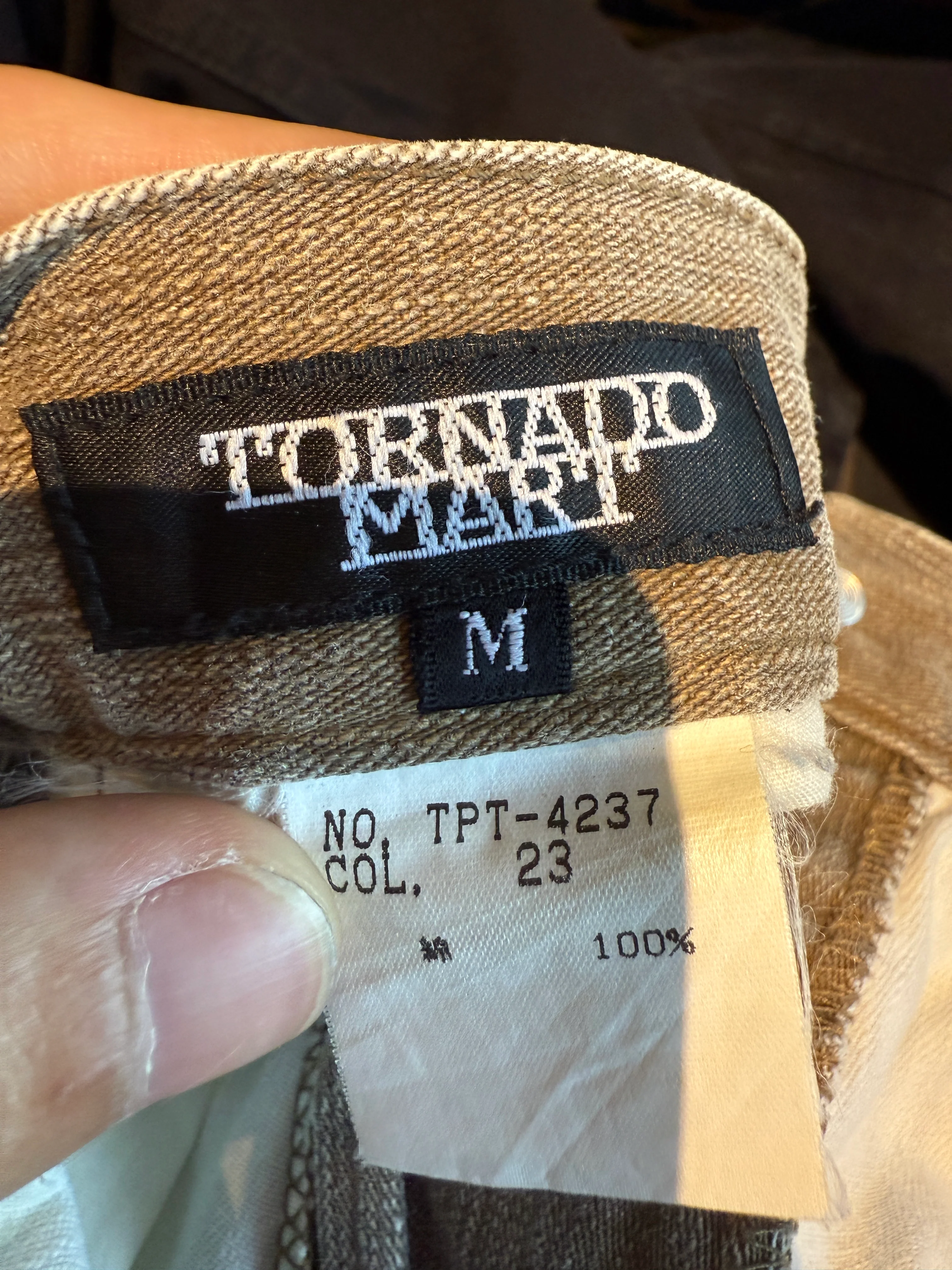 TORNADO MART TAN LACED FLARE DENIM - Image 7