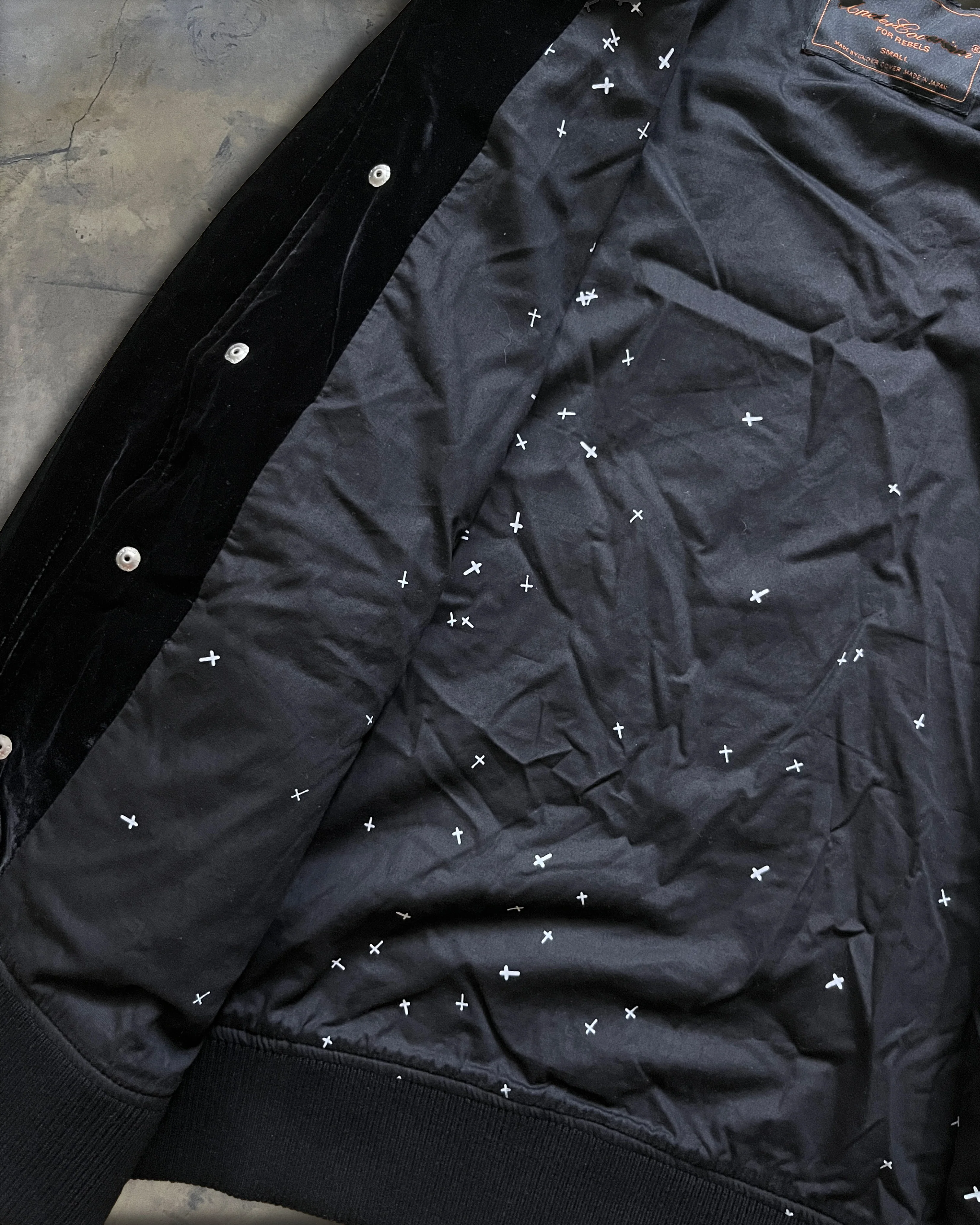 UNDERCOVER AW2002 "WITCHES CELL DIVISION" REBELGODS VELVET BOMBER - Image 6
