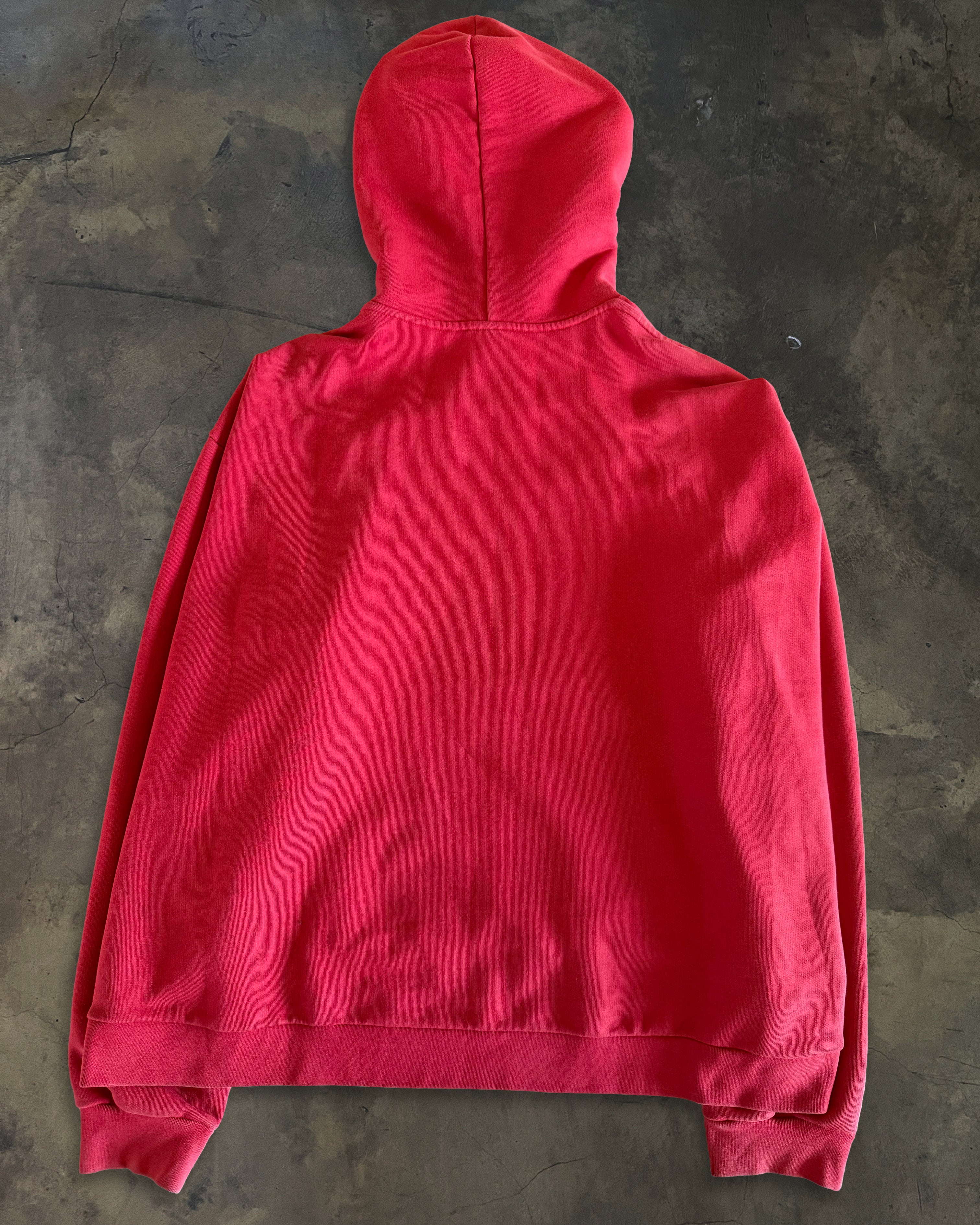 VETEMENTS AW2016 KOREA EXCLUSIVE HEAVY METAL RED HOODIE - Image 5