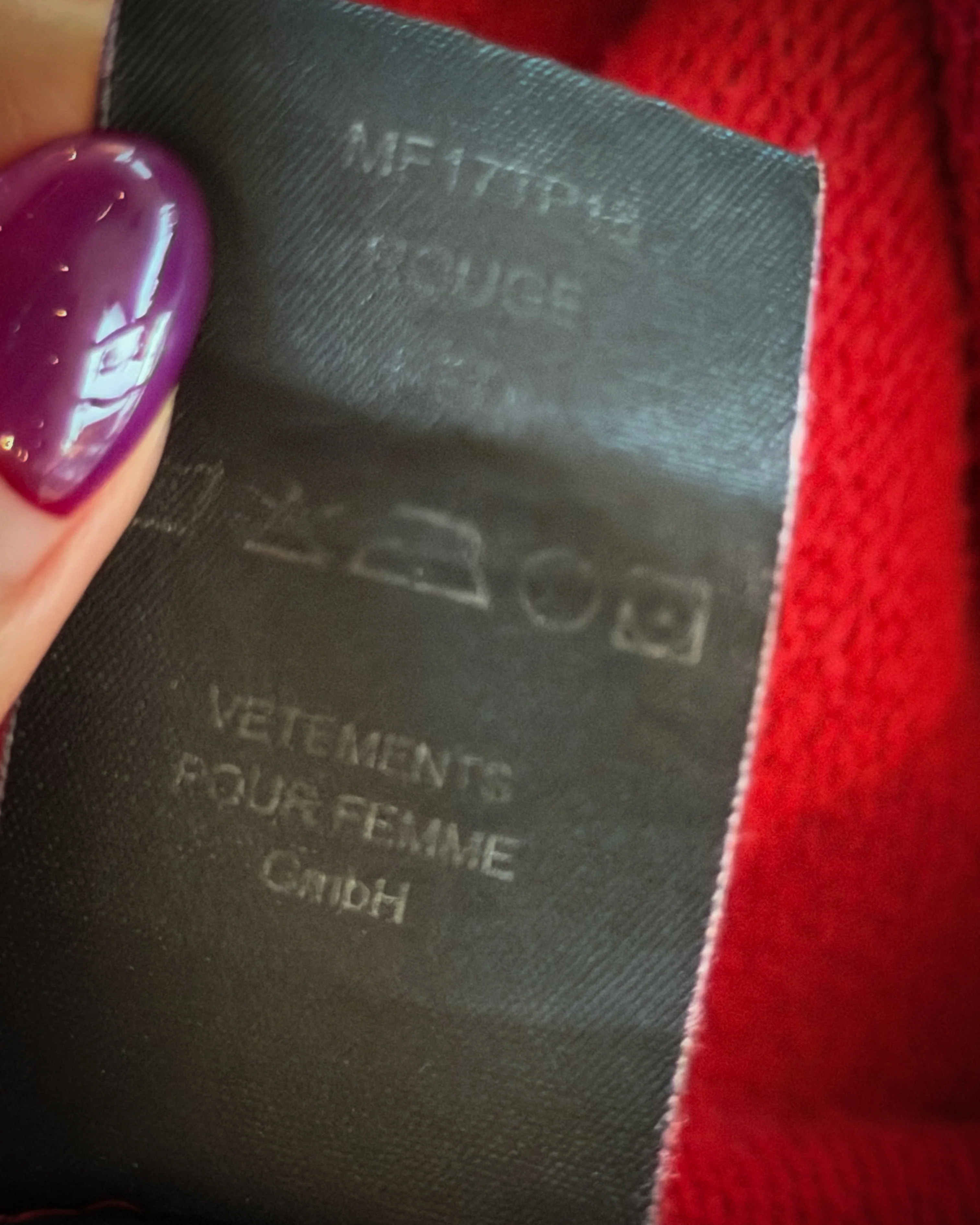 VETEMENTS AW2016 KOREA EXCLUSIVE HEAVY METAL RED HOODIE - Image 8