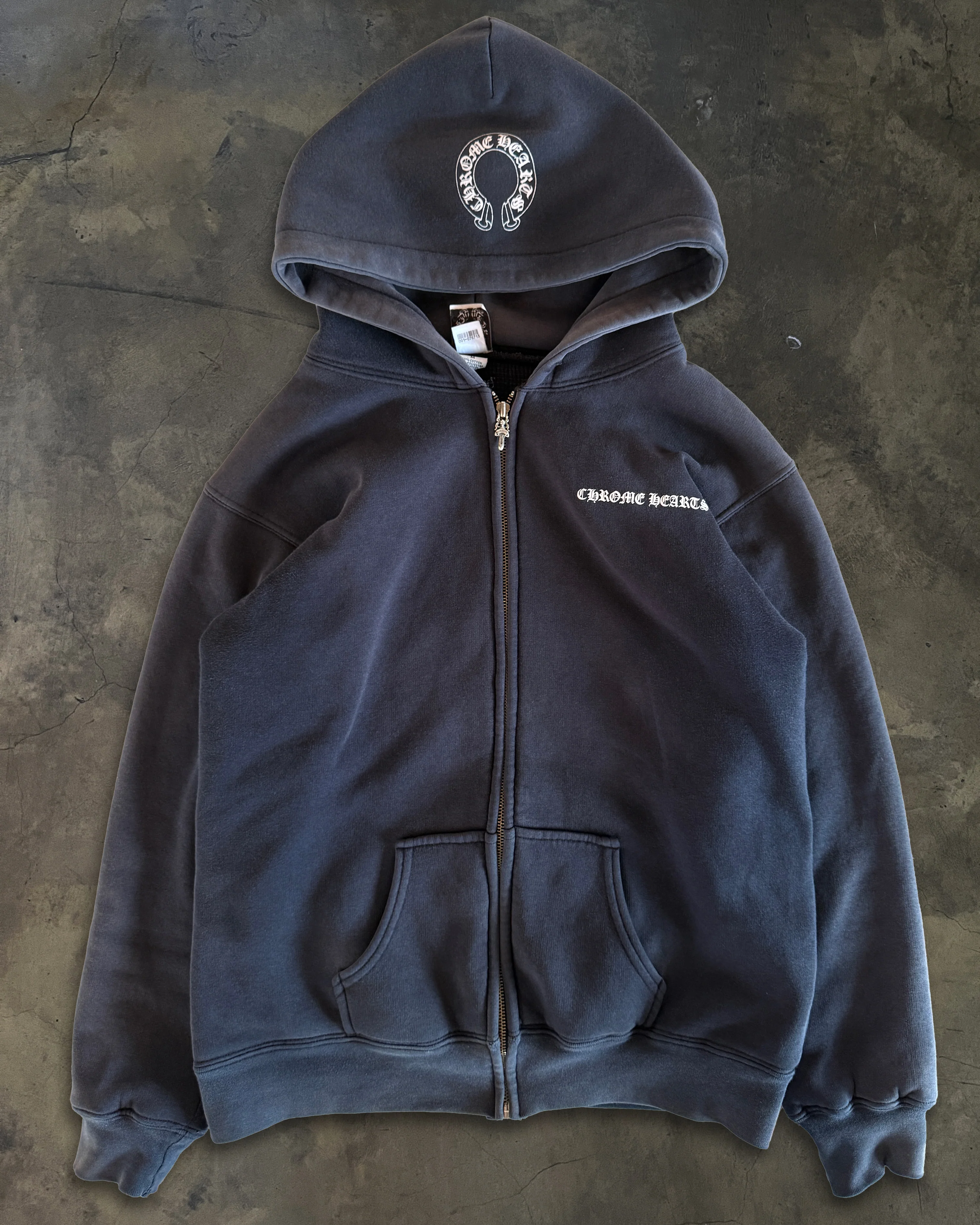 VINTAGE CHROME HEARTS WAFFLE KNIT MALIBU HOODIE