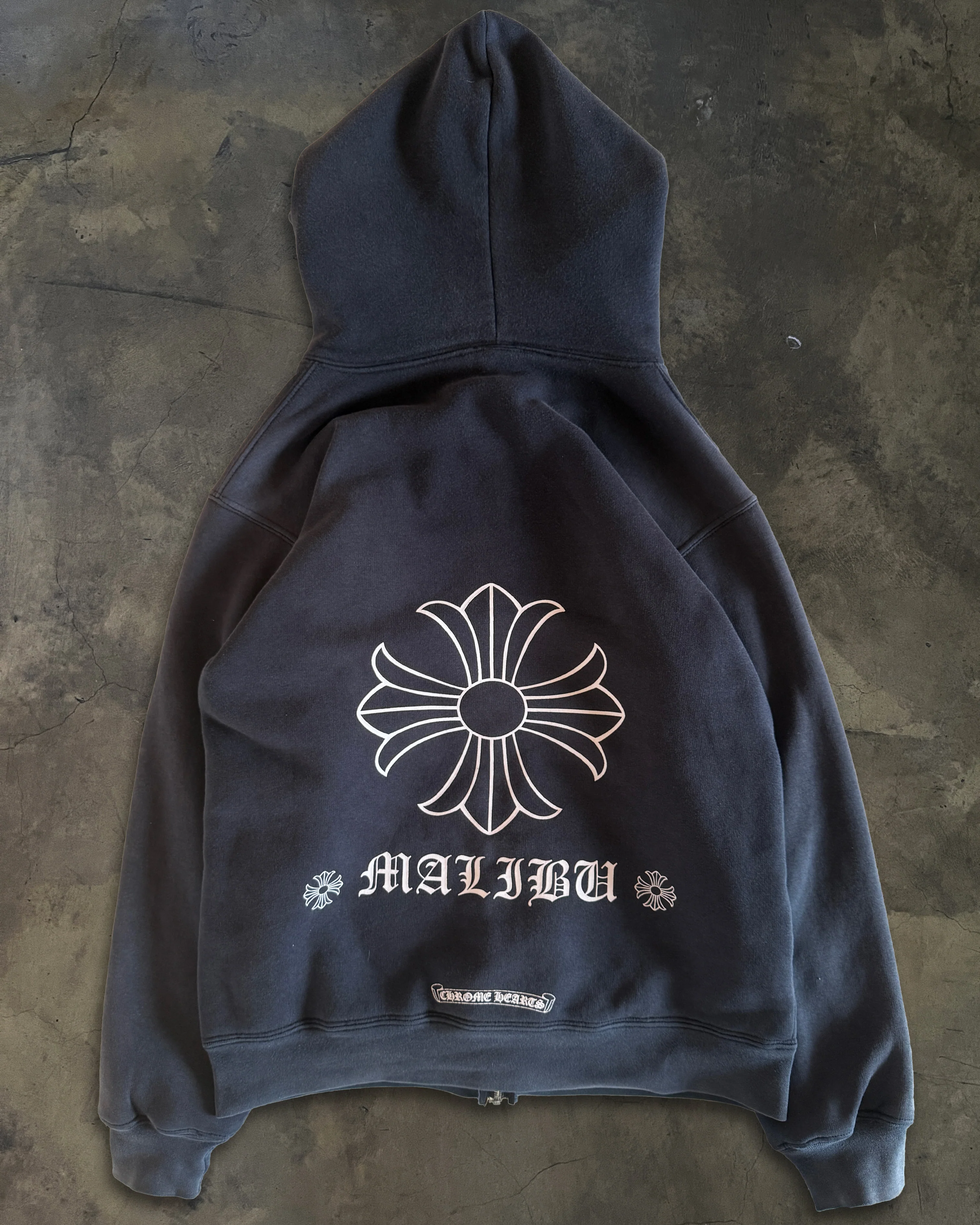 VINTAGE CHROME HEARTS WAFFLE KNIT MALIBU HOODIE - Image 6