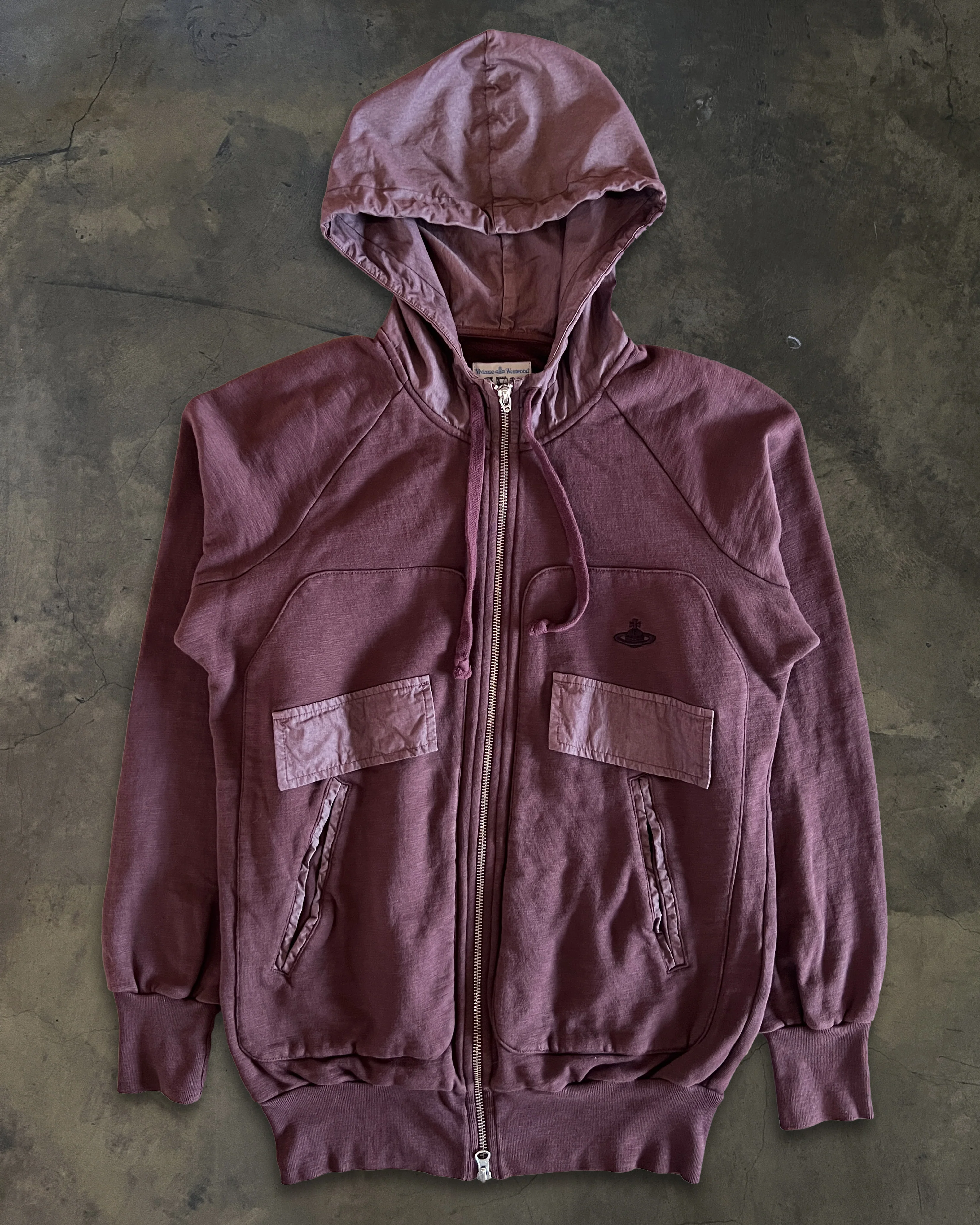 VINTAGE VIVIENNE WESTWOOD RAGLAN ORB ZIP UP HOODIE