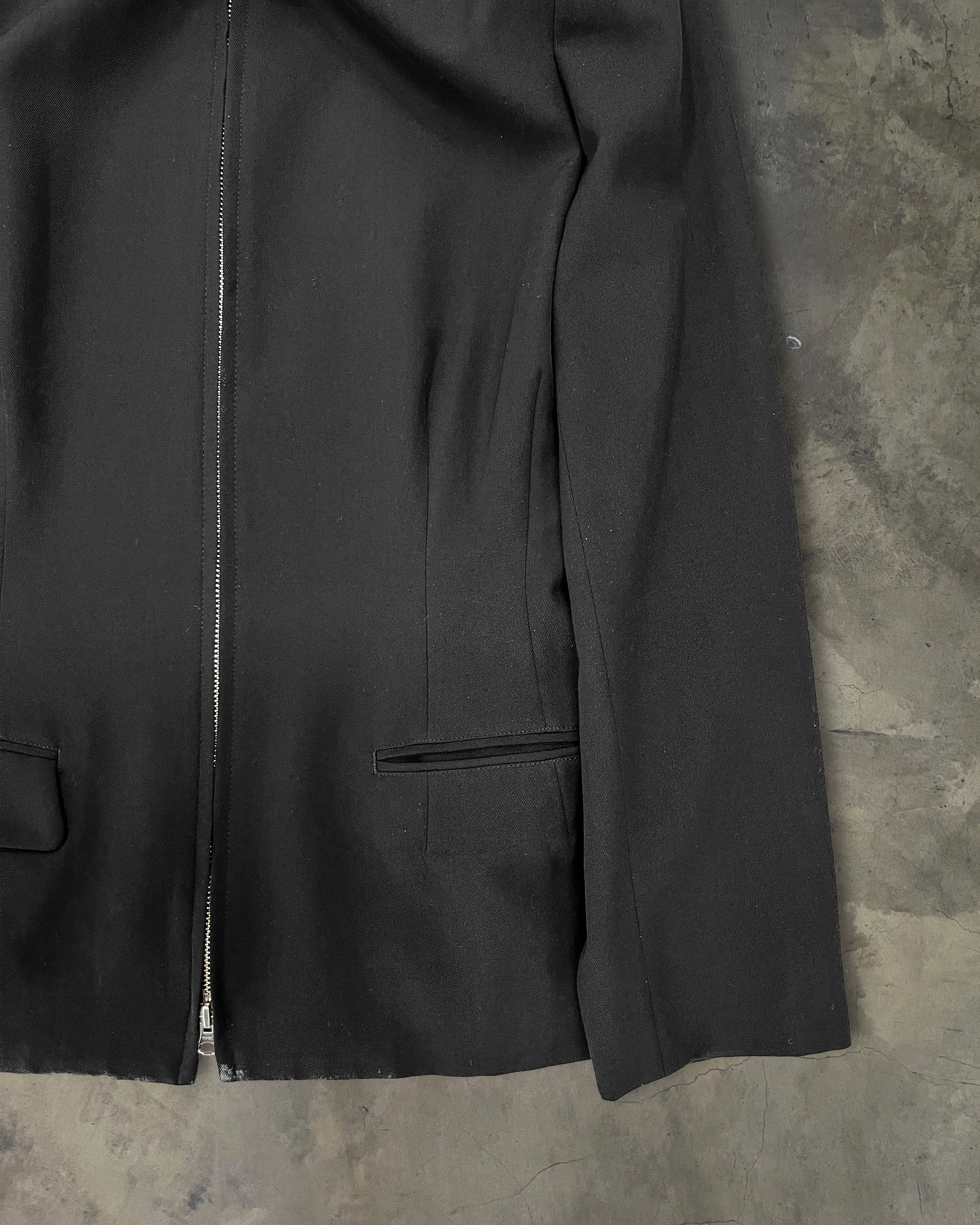 YOHJI YAMAMOTO AW2000 WOOL GABARDINE ZIP UP JACKET - Image 6