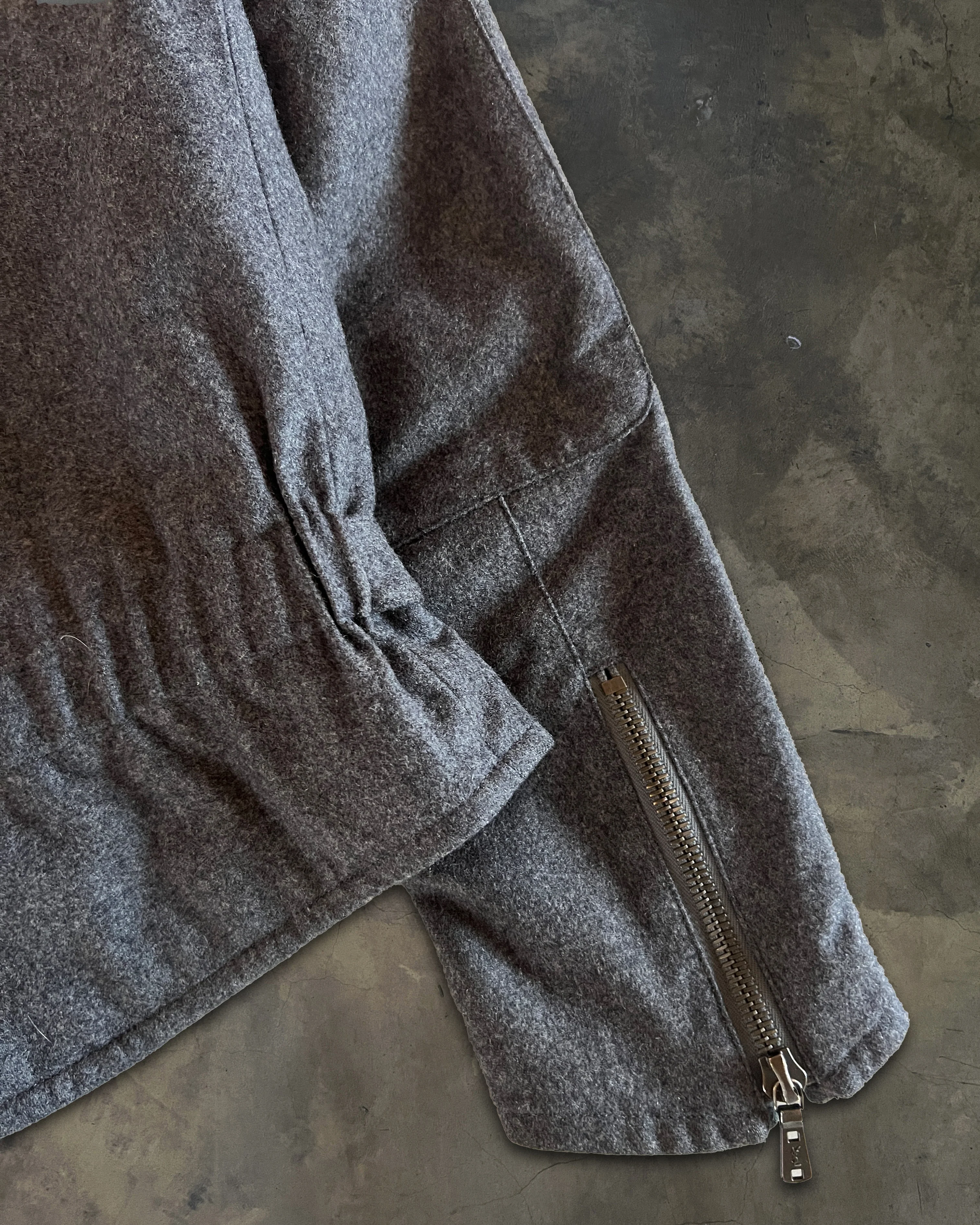 YSL RIVE GAUCHE AW2007 RUNWAY ZIP UP WOOL MILITARY JACKET - Image 6