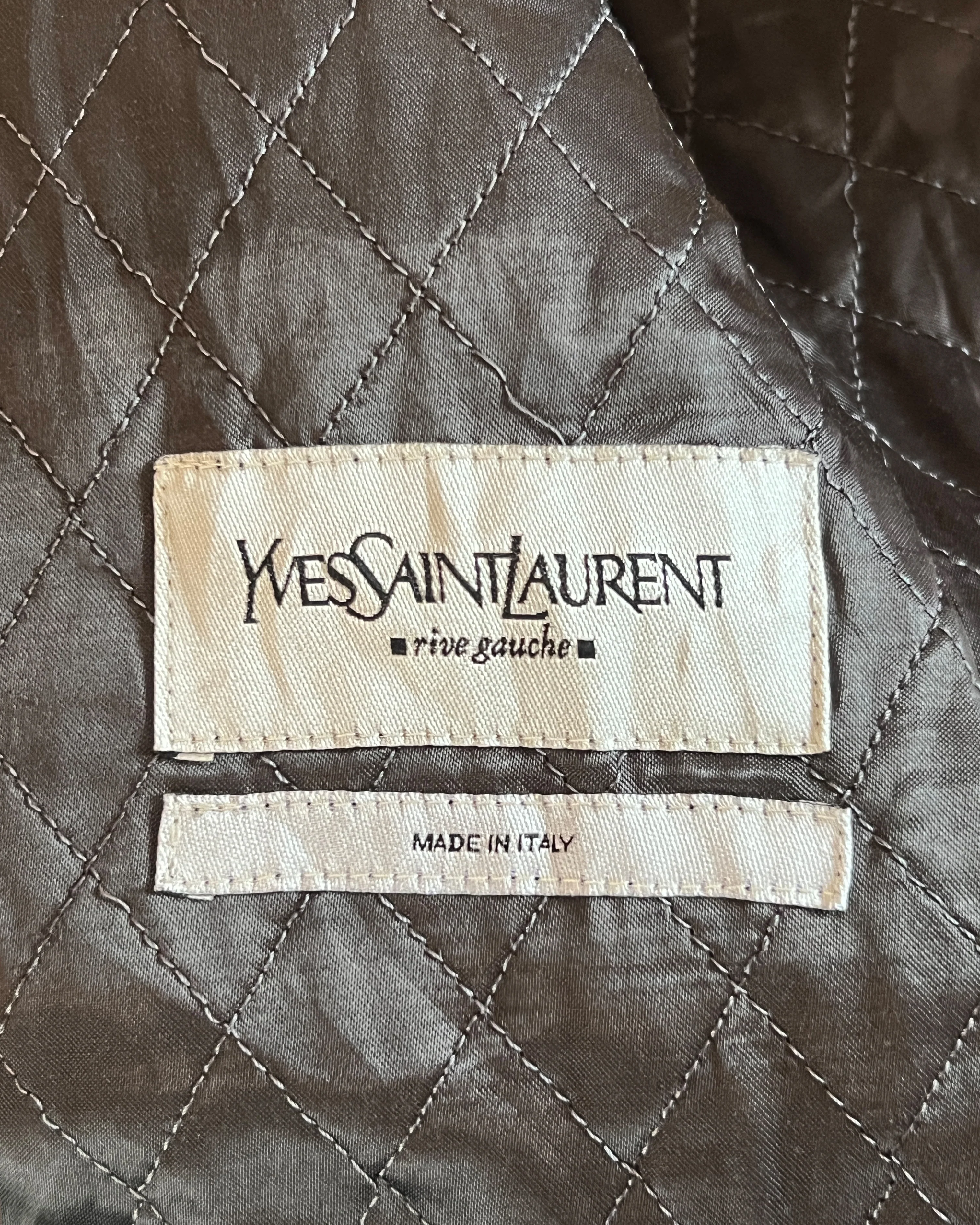 YSL RIVE GAUCHE AW2007 RUNWAY ZIP UP WOOL MILITARY JACKET - Image 7